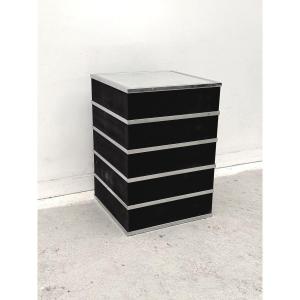 Mirrored Column, Chrome And Nubuck, 1970