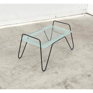 Coffee Table In Metal And Glass, France 1950  
