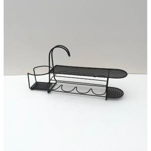 Bottle And Glass Holder By Mathieu Mategot In Metal, France 1950 