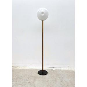 Floor Lamp By De Majo In Murano Glass And Brass, Italy 1960