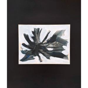 Painting By Jean Rouzaud, Mixed Media On Paper, 1972  