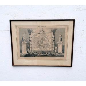 Original Engraving By Victor Levasseur, Old Map Of Europe And Its Borders, 1846