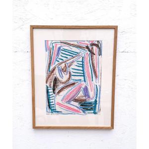 Mixed Media On Paper By Alain Michel Boucher (1944-2020)