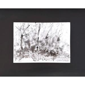 Mixed Media On Paper By Joan Granados I Llimona, 1996