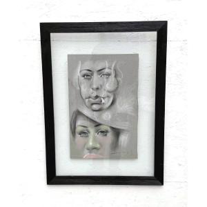 Pastel On Paper By Marino, 1975