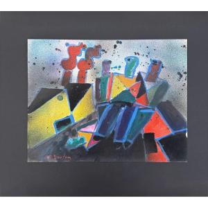 Mixed Media On Paper By Alain Michel Boucher (1944-2020), 1980