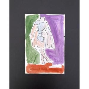 Mixed Media On Paper By Alain Michel Boucher (1944-2020), 1980