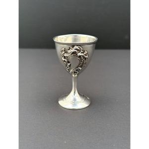 Egg Cup In Solid Silver, 19th Century