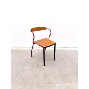 "rio" Chair By Pascal Mourgue Edition Artelano In Wood And Metal, 1991