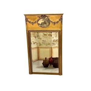 19th Century Trumeau Overmantle Mirror