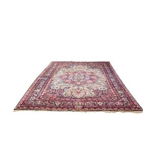 Wide Antique Persian Kirman Rug