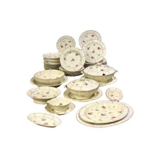 Limoges Bernardaud Set Of 62-piece Faience Dinnerware