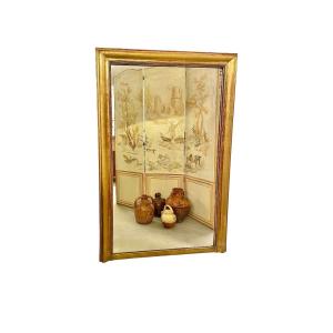 19th Century French Neoclassical Giltwood Trumeau Mirror
