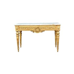 18th Century French Louis XVI Period Giltwood Console Table