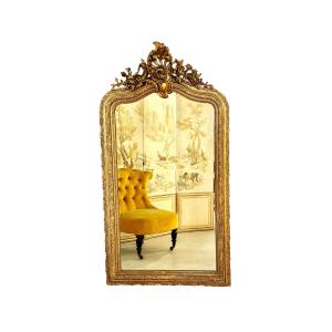 Louis XV Style Giltwood Mirror, 19th Century