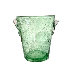 Biot Bubble Glass Champagne Bucket, 20th Century