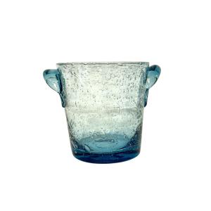 Biot Blue Bubble Glass Ice Bucket