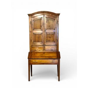 French Louis XVI Walnut Secretaire, Circa 1780
