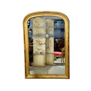19th Century French Giltwood Mirror With Original Mercury Glass