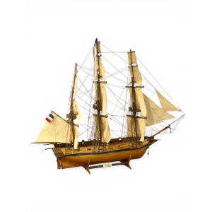 Large Model Of The 19th Century French Exploration Ship " Astrolabe ”