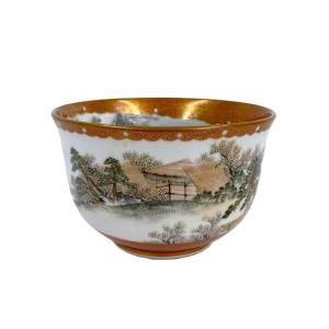 Antique Japanese Porcelain Bowl Kutani Era Taisho