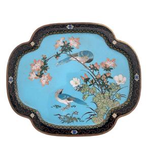 Japanese Cloisonne Enamel Tray