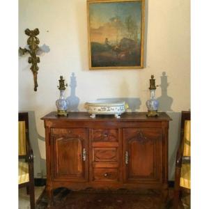 Louis XV Buffet In Oak From The 18th Century