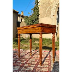 Napoleon III Games Table In Mahogany, Nineteenth Time