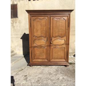 Wardrobe, Louis XV, In Oak From The 18th Century