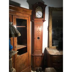 Louis XIV Style Floor Clock In Oak From The 19th Century.