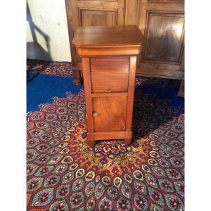 Directoire Curtain Bedside In Cherry Wood 18th Century