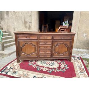 Sideboard, Regency In Oak From The 18th Century.
