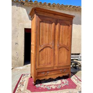 Wardrobe, From Château, Louis XV, In Period Cherry, 18th Century 