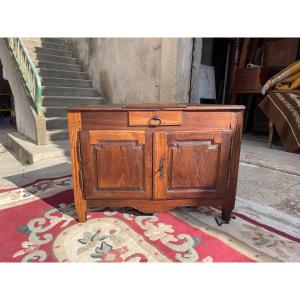 Louis XXI Corner Cabinet In Solid Mahogany, From The 18th Century.
