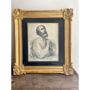 Large Golden Wood Frame, Louis XV Style, Vintage, 19th Century 