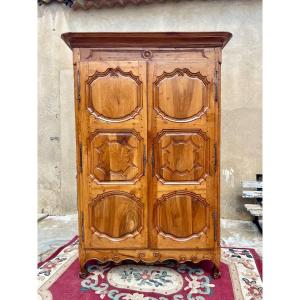 Armoire,,,,, Louis XIV, In Blond Walnut From The 18th Century