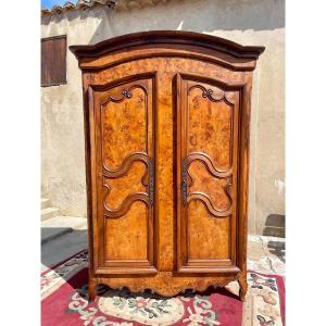 Bressane Louis XV Wardrobe In Walnut 18th Century 