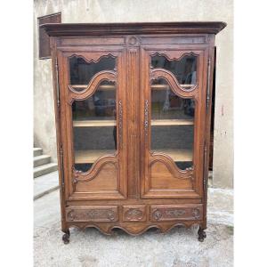 Library,,,, Display Case, Louis XV, In Oak, From The 18th Century.