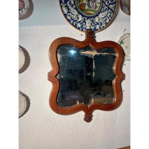 Mirror, Charles X, Provençal In Mahogany, Period, 19th Century