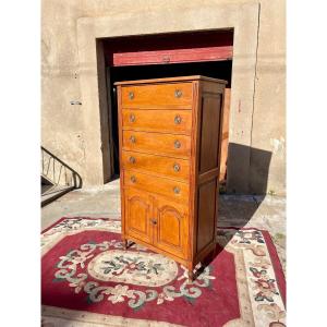 Louis XVI Louis Chest Of Drawers In Walnut From The 1900s.