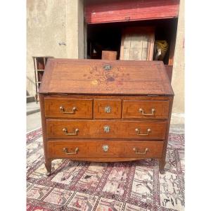 Louis XVI Donkey's Back Desk In Oak From The 18th Century.
