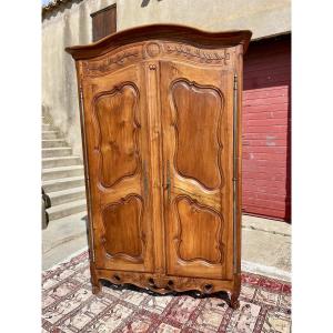 Arlesian Provençal Armoire, Louis XV, In Walnut, 19th Century.