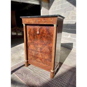 Empire Mahogany Secretary From The 19th Century
