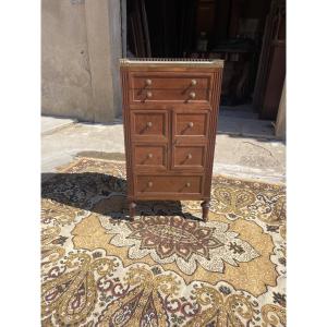 Small, Cabinet, Louis XVI, Mahogany, Napoleon III, 19th Century 