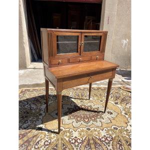 Louis XVI Stepped Desk, In Mahogany, 18th Century 