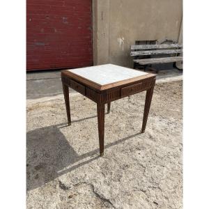 Small Louis XVI Coffee Table In Walnut From The 19th Century 
