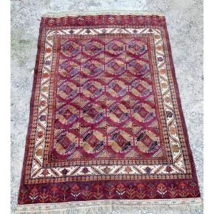 Turkmen Beshir Wool Carpet, 20th Century 
