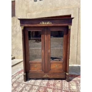 Library,,,, With Column, Detached In Mahogany, Solid, 19th Century Period 
