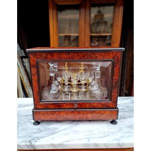 Napoleon III Liqueur Cellar In Burl From The 19th Century