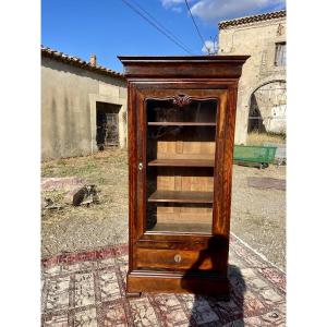Small Library, Display Case, Restored In 19th Century Mahogany 